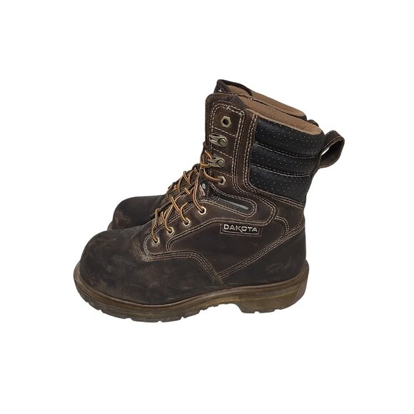 DAKOTA Men's 8517 Quad Comfort 8 Inch Steel Toe Composite Plate Work Boots 9.5W - Picture 5 of 7